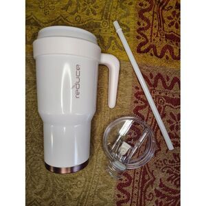 Reduce 40oz Cold Vacuum Insulated Stainless Steel Straw Tumbler Mug Pink *Scuff*